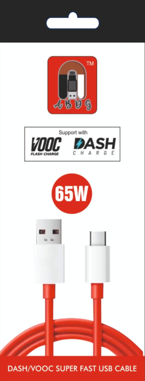 65W Super Fast Charging Data Cable | 5A High-Speed USB Cable for All Devices